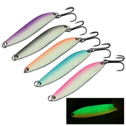 Cucharas de señuelo doble color 6,5 cm 13g – Metal brillante reflectante