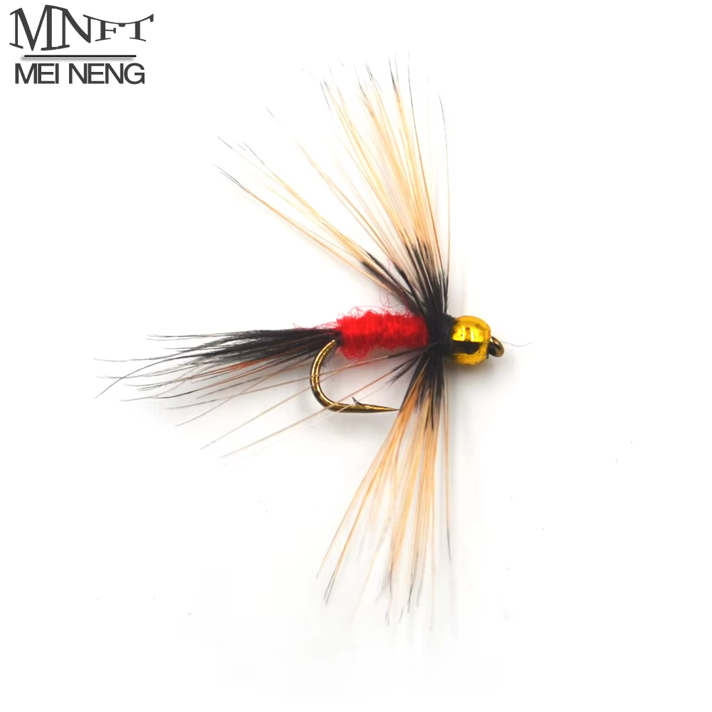 Ninfa Beadhead MNFT – Cuerpo rojo, barba larga dorada