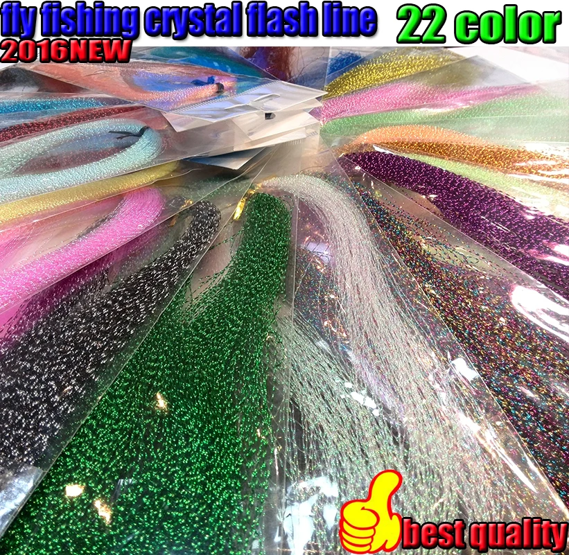 Línea Crystal Flash para pesca con mosca – 30 cm, 22 colores - imagen 3