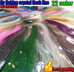Línea Crystal Flash para pesca con mosca – 30 cm, 22 colores