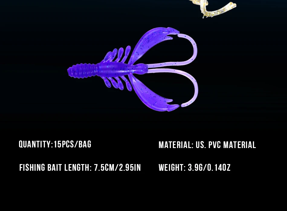 Detalle del diseño realista de patas y garras del señuelo