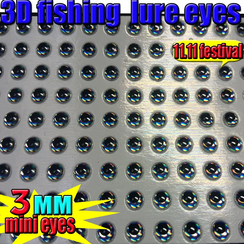 Ojos de señuelo para pesca rojos, dorados y plateados - imagen 4