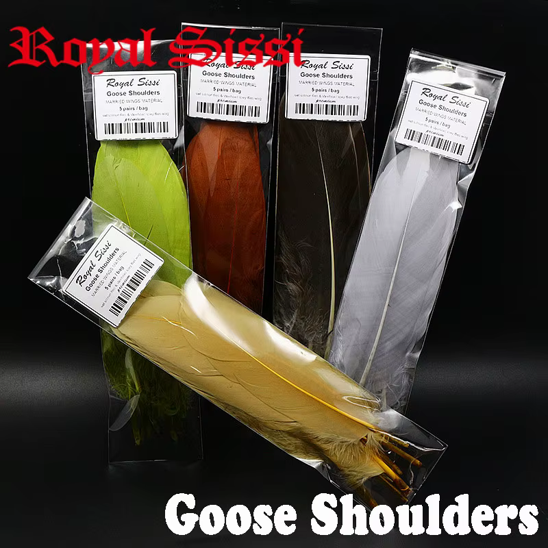 Royal Sissi Plumas Húmedas Ganso Natural – Para Atar Moscas - imagen 5