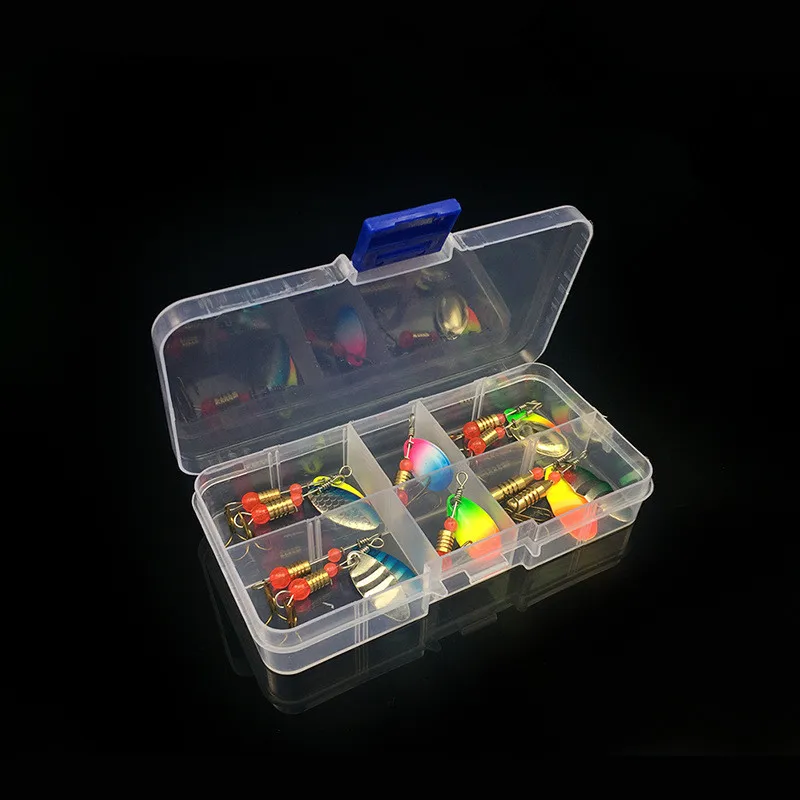 Kit de pesca con señuelos giratorios y cucharillas lentejuelas - imagen 4