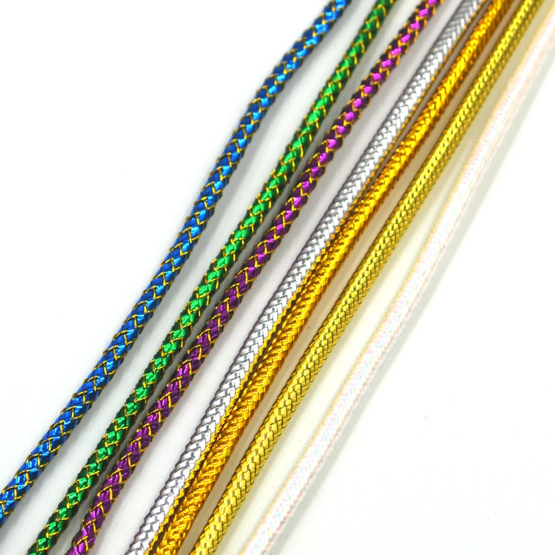 Cable de Mylar holográfico tono oro+verde