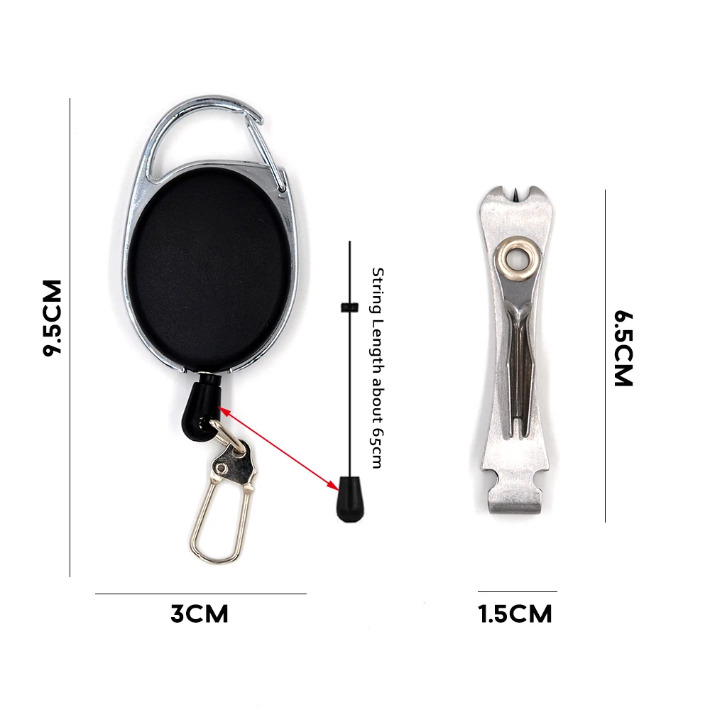 MNFT Herramienta 3 en 1 Fly Fishing – Cortadora, Pinza y Retractor - imagen 2