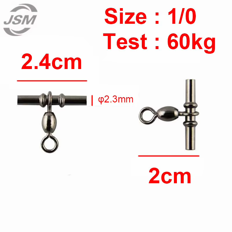 Swivel Cross Line Crane Latón Níquel – Giratorio para línea de pesca - imagen 4