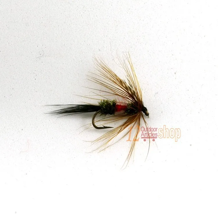 Juego de 10 moscas secas MNFT Grey Hackle Peacock Coachman para pesca de trucha