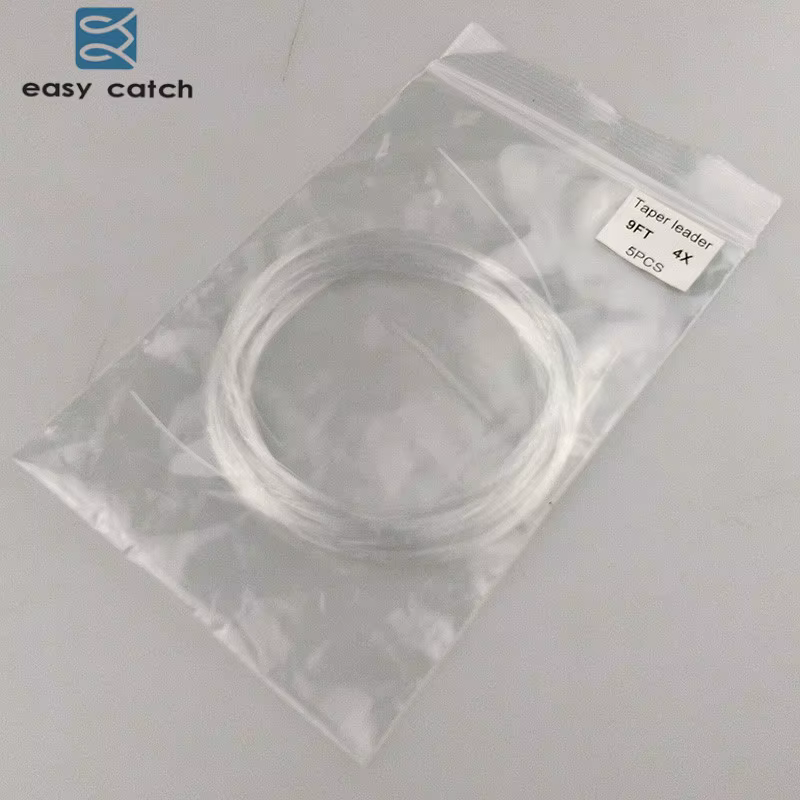 Leader cónico fluorocarbono 9 pies para pesca a mosca