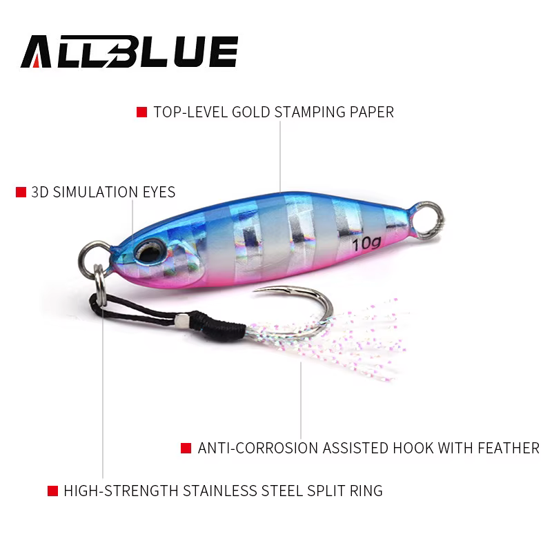 ALLBLUE Drager Micro Metal Jig 3-10g – Señuelo para Costa y Jigging - imagen 4