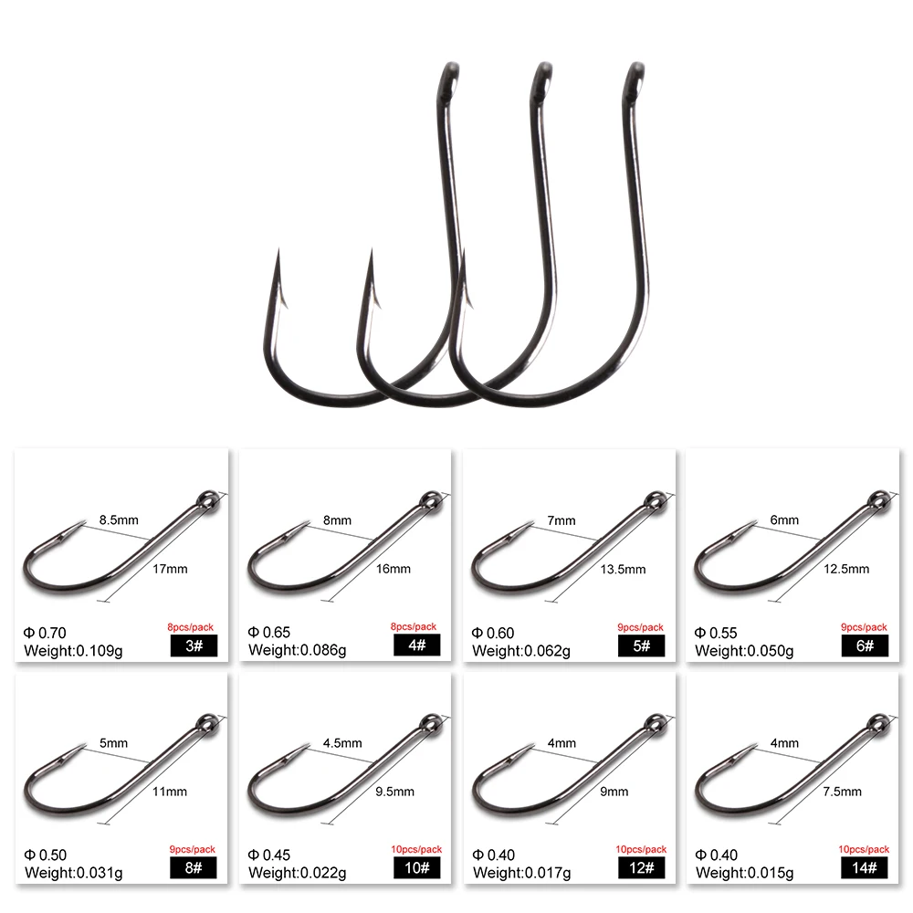 Anzuelos Keiryu NGB de acero alto carbono para carpa con ojo - imagen 3
