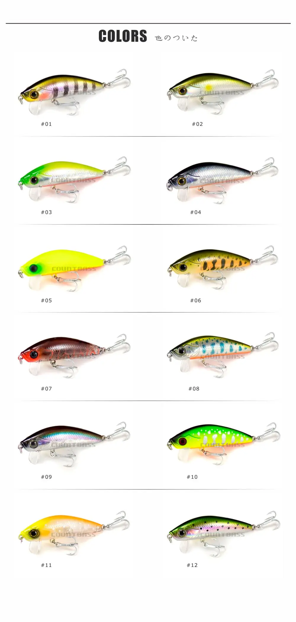 Comparación de colores disponibles