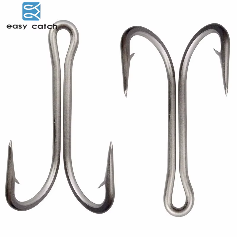 Anzuelos dobles de acero inoxidable afilados para pesca profesional - imagen 5
