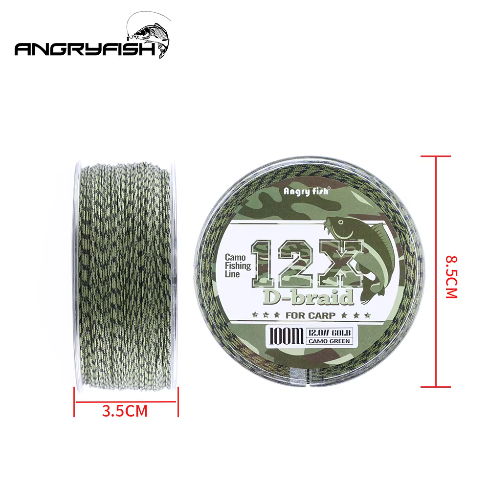 Angryfish Sedal de Carpa PE Doce hebras Trenza en D Camuflaje - imagen 5