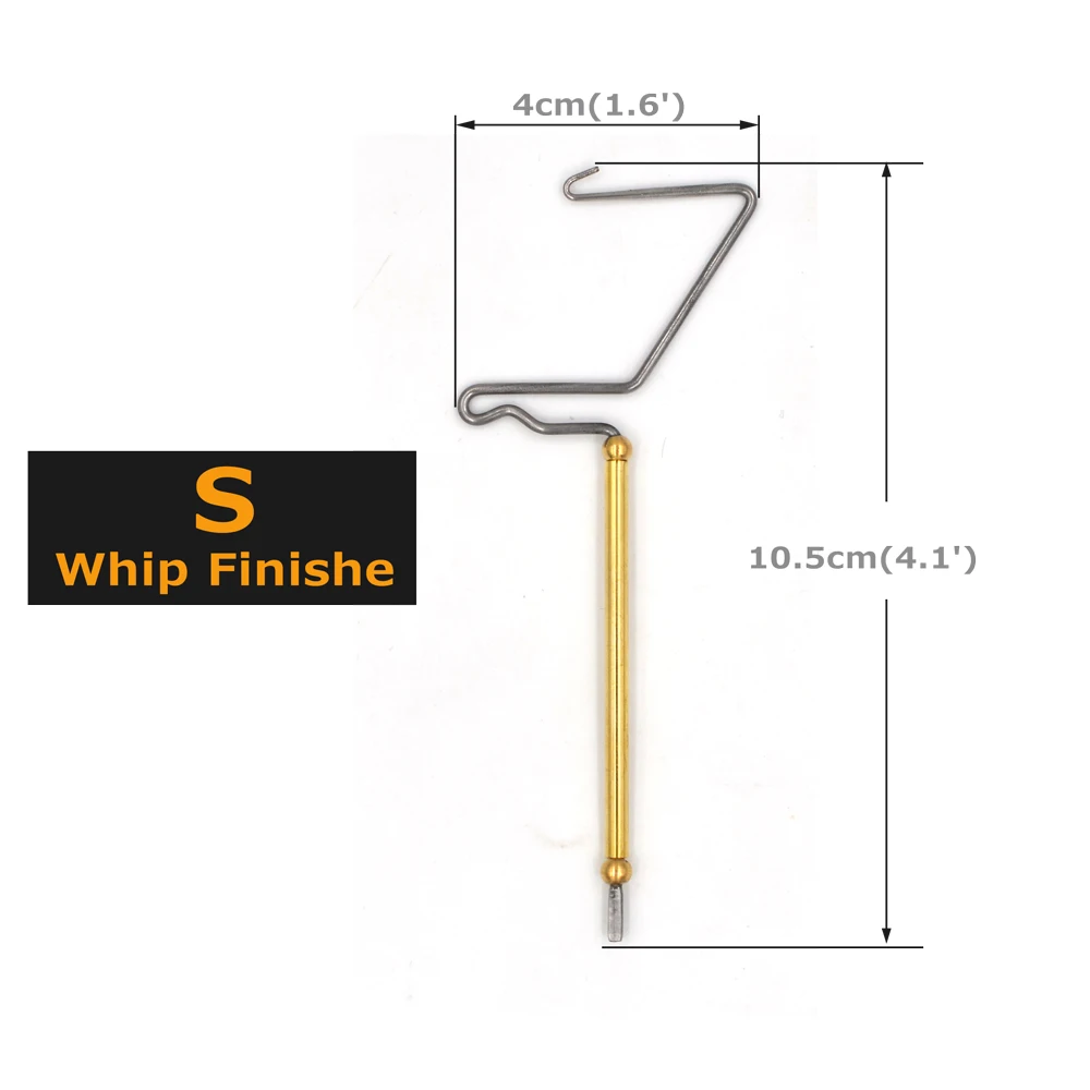Whip Finish MNFT de latón giratorio con half hitch para montar moscas - imagen 3