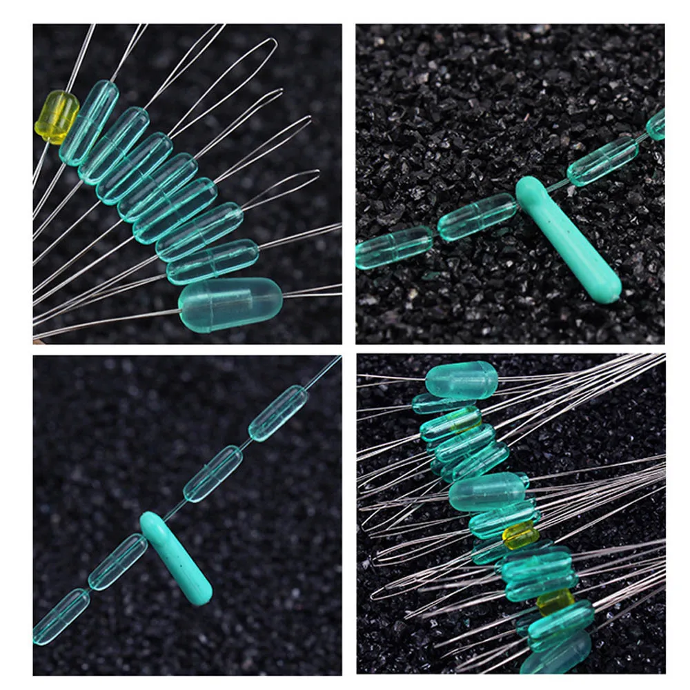 Pin flotante de silicona para pesca, montaje de tendón cilíndrico