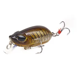 Señuelo crankbait duro con plumas y anzuelo triple para pesca