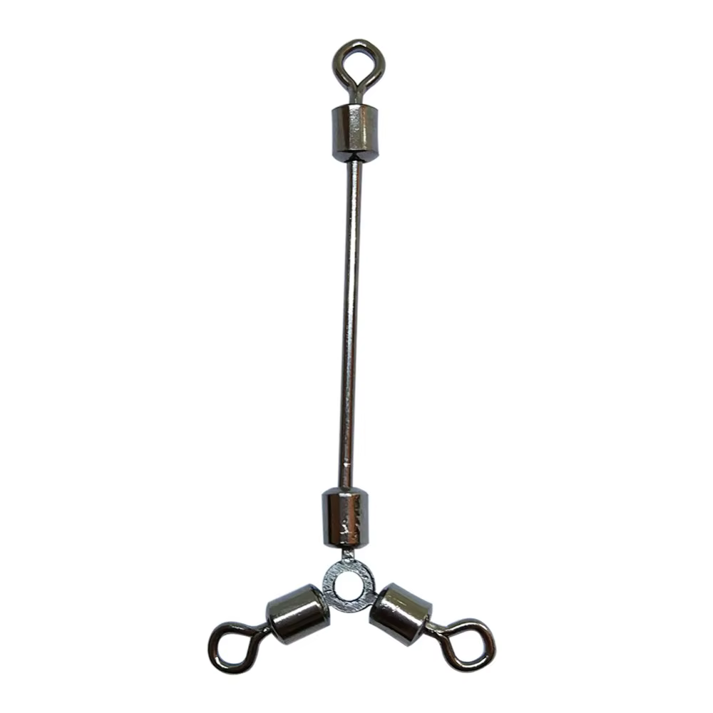 Giratorio 3 Vías de Acero Inoxidable para Carpa – Triple Conector de Pesca - imagen 2