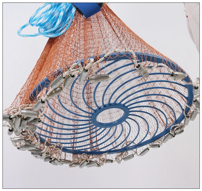 Modelo de red de pesca con Frisbee azul de 47 cm