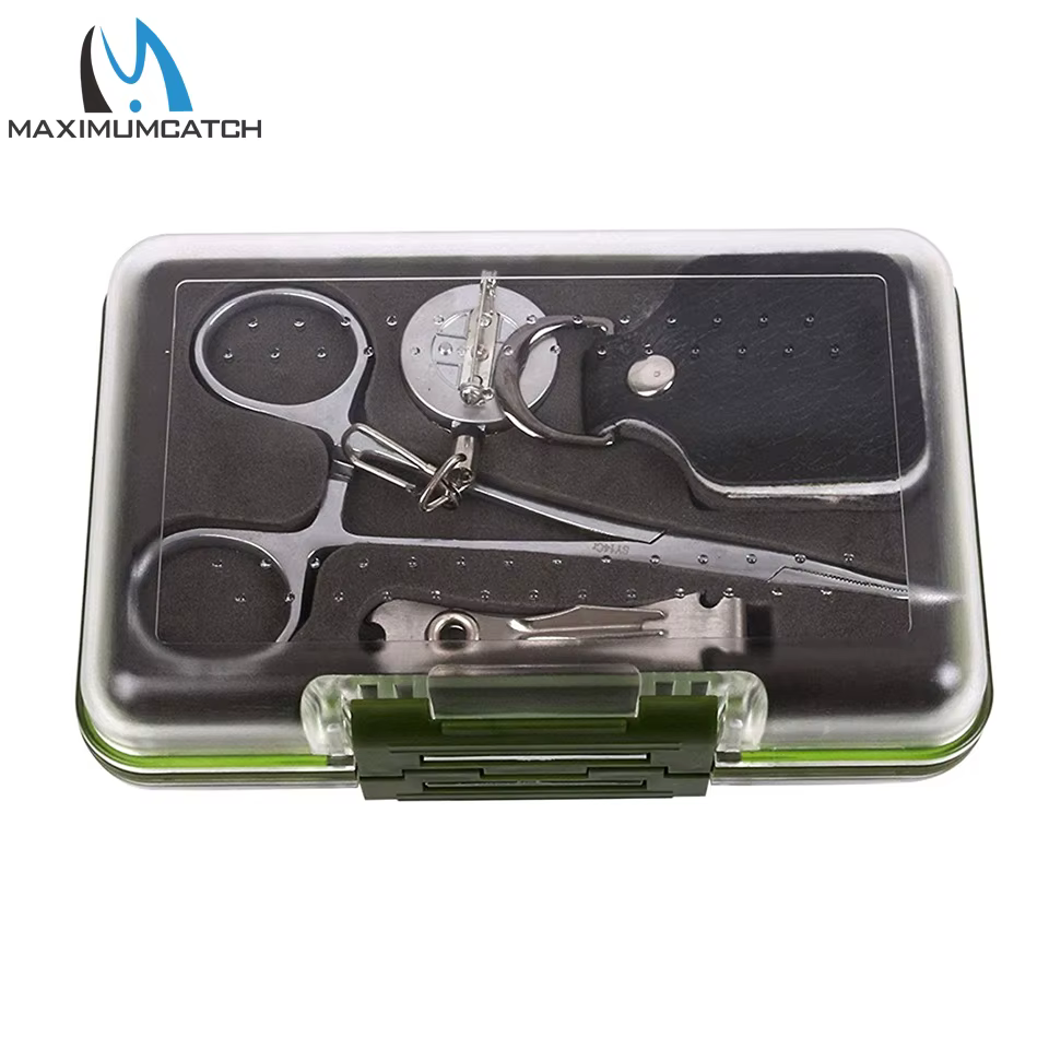 Maximumcatch Kit pesca mosca impermeable con fórceps y moscas