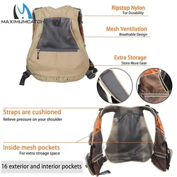 Maximumcatch Chaleco de pesca con mosca – Ajustable y multifunción