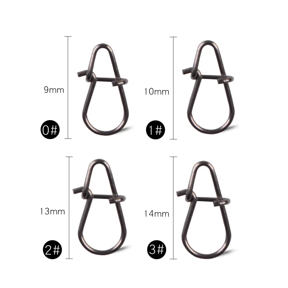Clip de Seguridad con Anilla Giratoria Inoxidable para Pesca - imagen 3