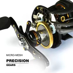 Carrete baitcasting ambidiestro sistema freno dual
