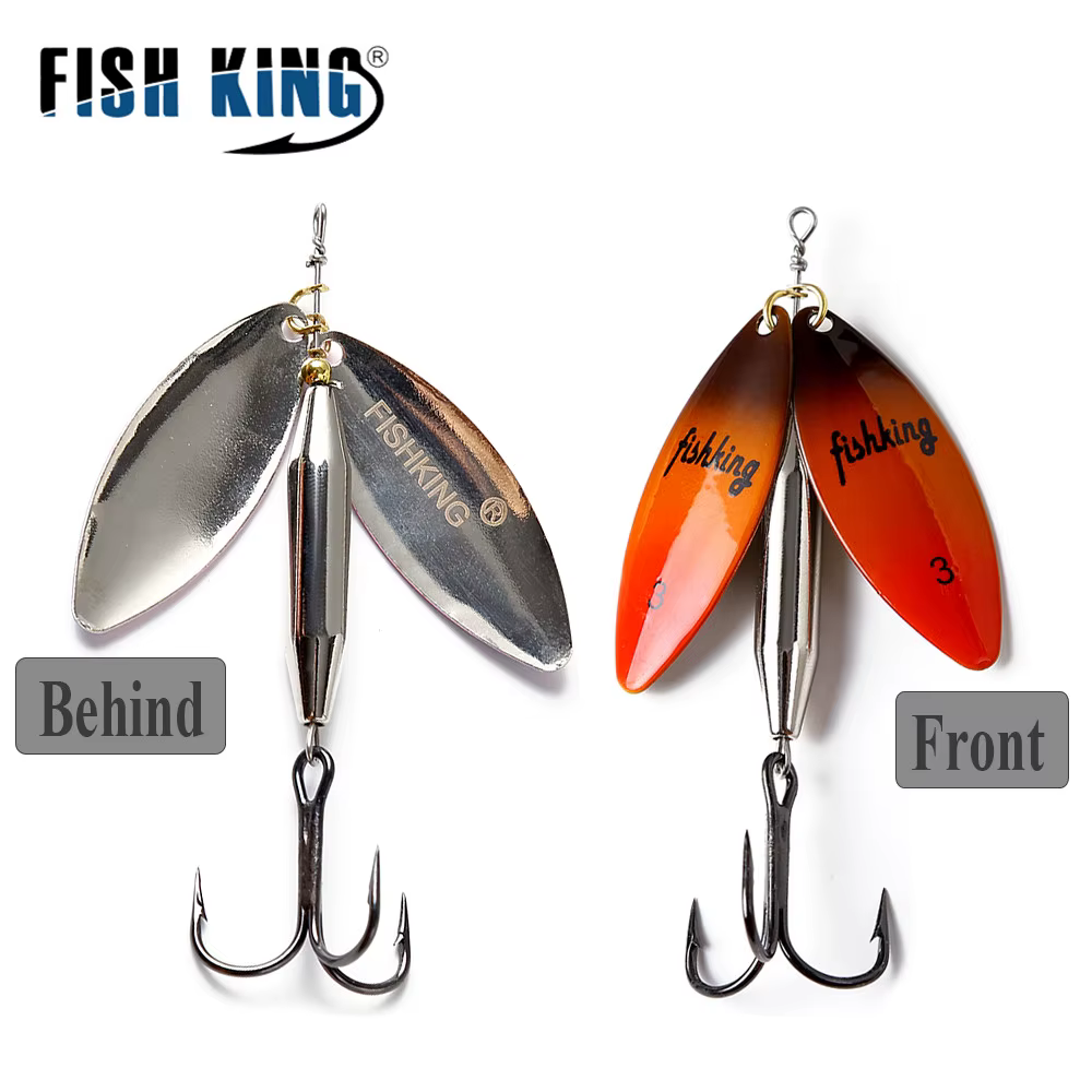FISH KING Señuelo latón fundición larga anzuelo triple varios colores - imagen 4