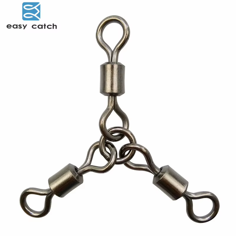 Easy Catch Cable giratorio de pesca 3 vías - Resistente, 10 uds