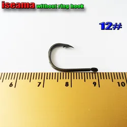 Iseama anzuelos de pesca afilados acero al carbono