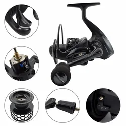 Carrete Spinning Fishdrops 12 Rodamientos para Pesca en Agua Salada