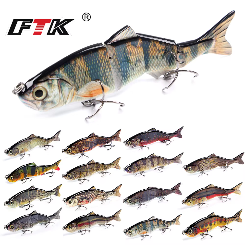 Señuelo Swimbait Multiarticulado FTK para lubina - imagen 4