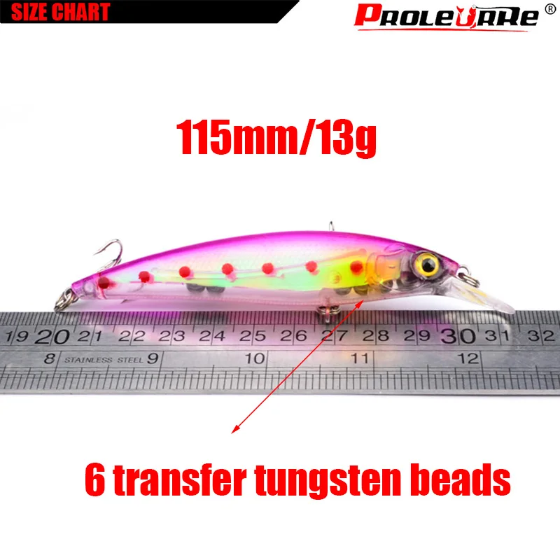 Proleurre Señuelo Flotante Minnow Wobbler Crankbait – Pesca Deportiva - imagen 5