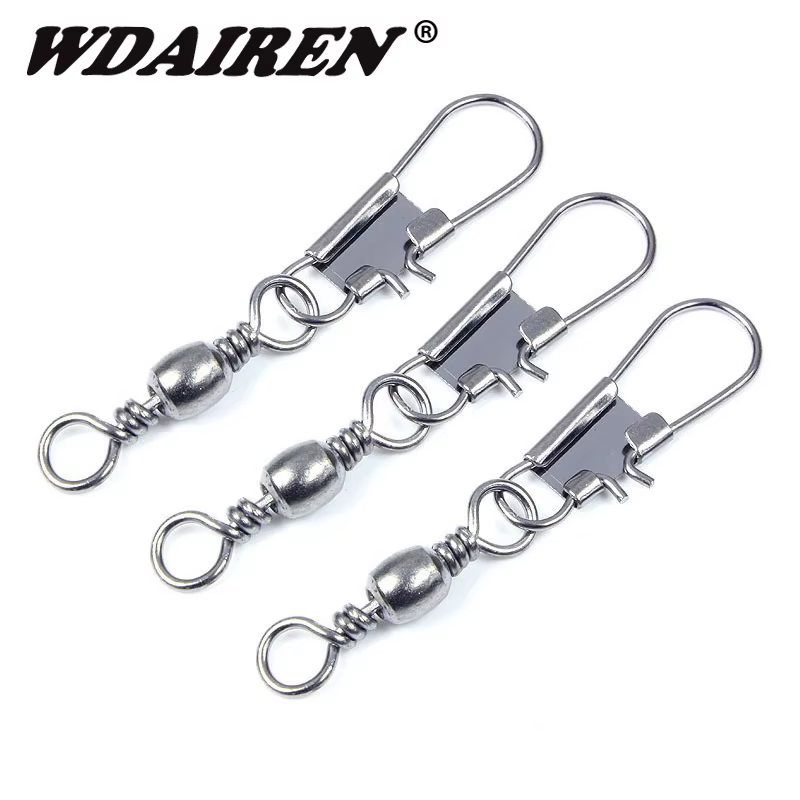 Conector de pesca giratorio de acero inoxidable