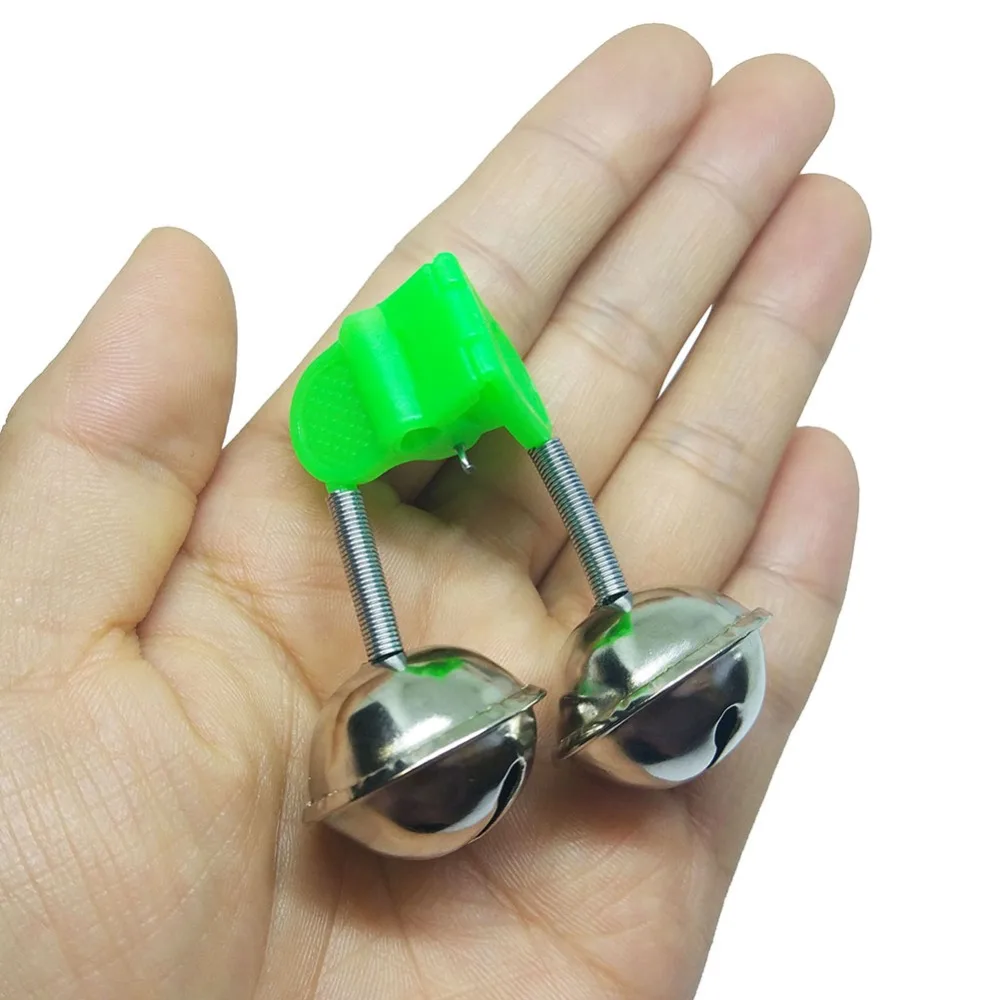 Alarma de picadas doble campana con clip y luz LED para pesca - imagen 5