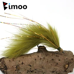 Bimoo Serpentinas Zonker de pesca con cabeza de cobre y oliva