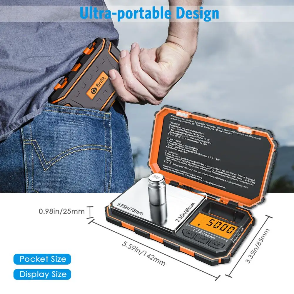 Báscula digital de bolsillo para pesca – Balanza portátil de precisión - imagen 2