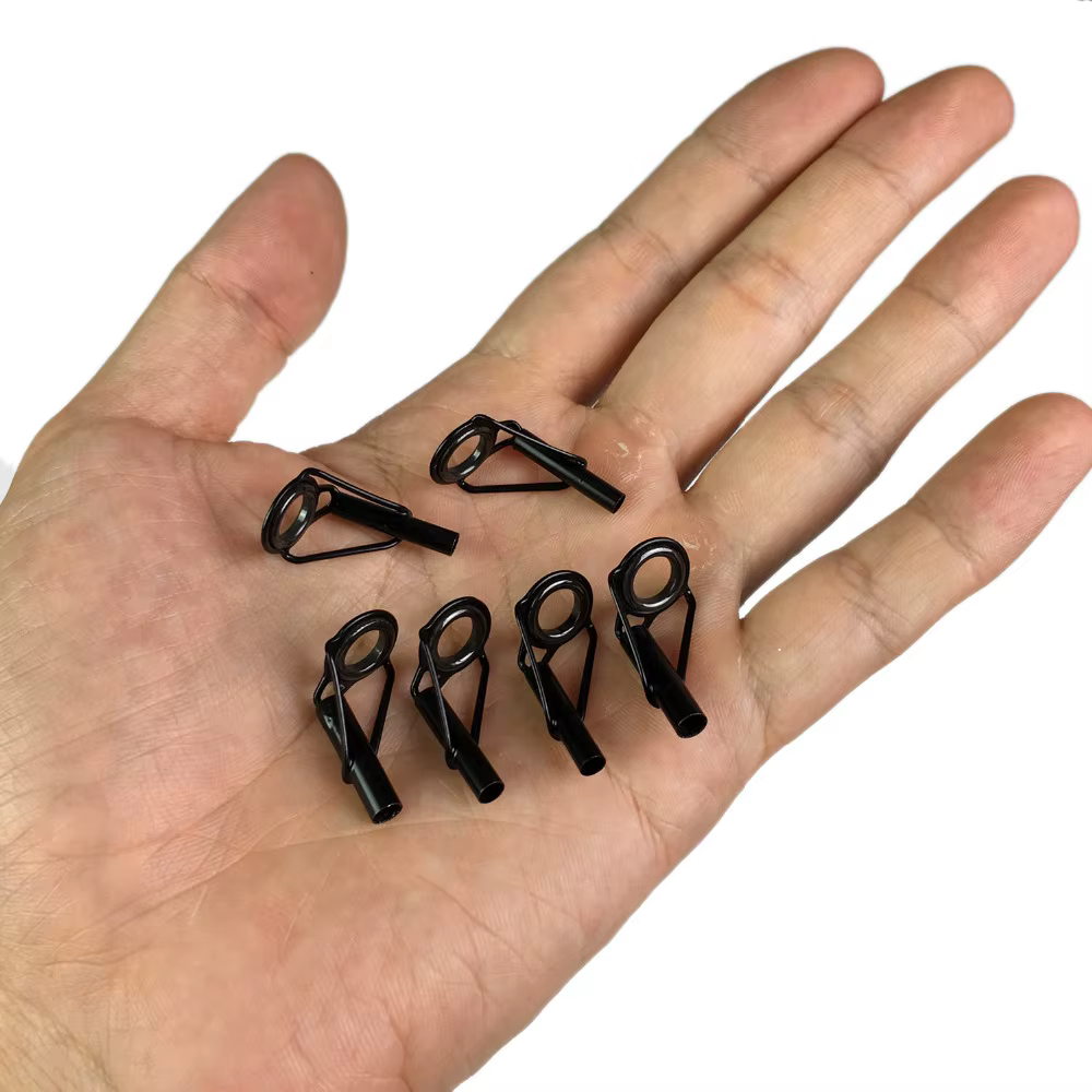 Kit reparación puntas caña pesca cerámica niquelado negro giratorias - imagen 4
