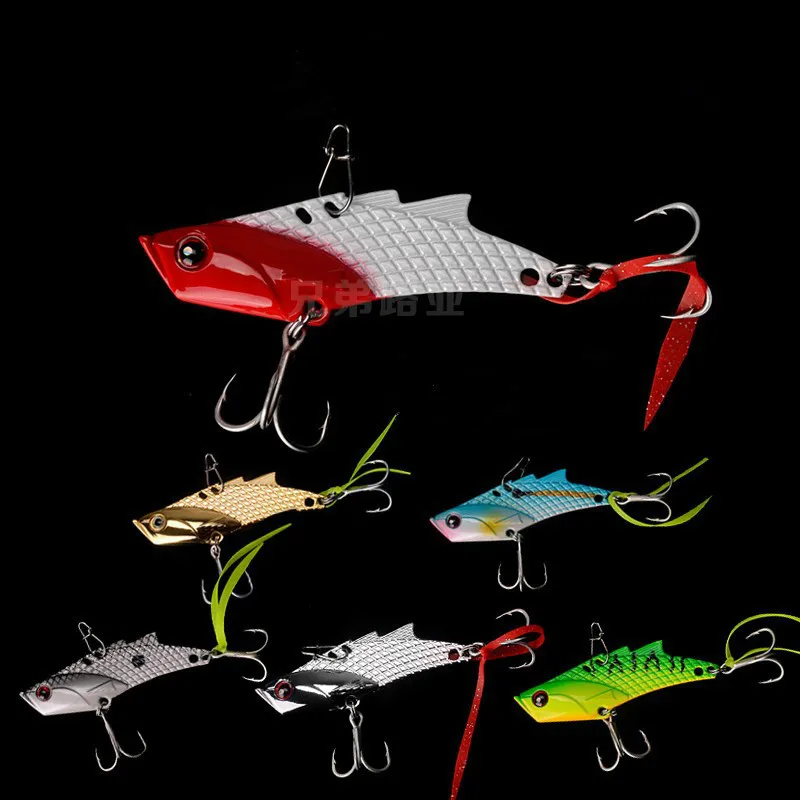 Señuelo spinnerbait VIB de metal con cuchilla para lubina lances largos