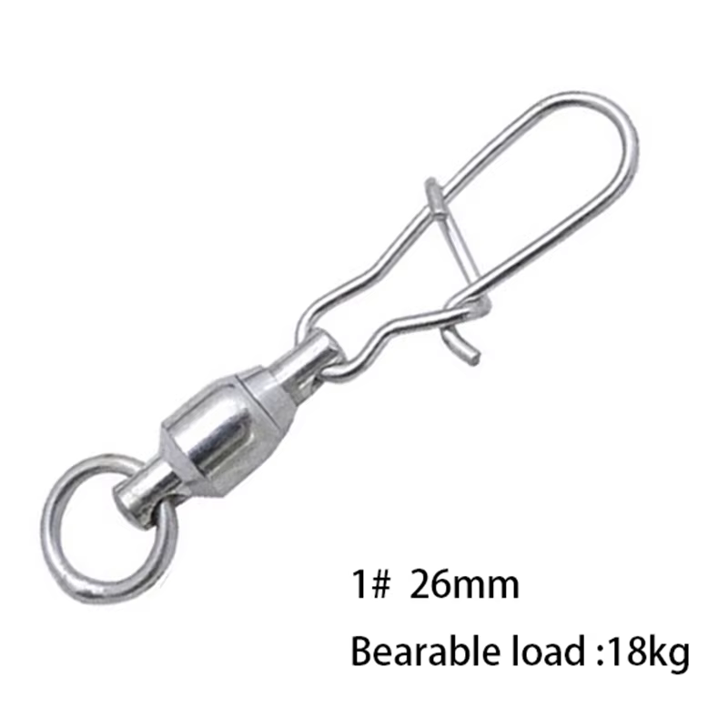 Broche Giratorio Acero Inoxidable – Conector para Señuelos de Pesca - imagen 2