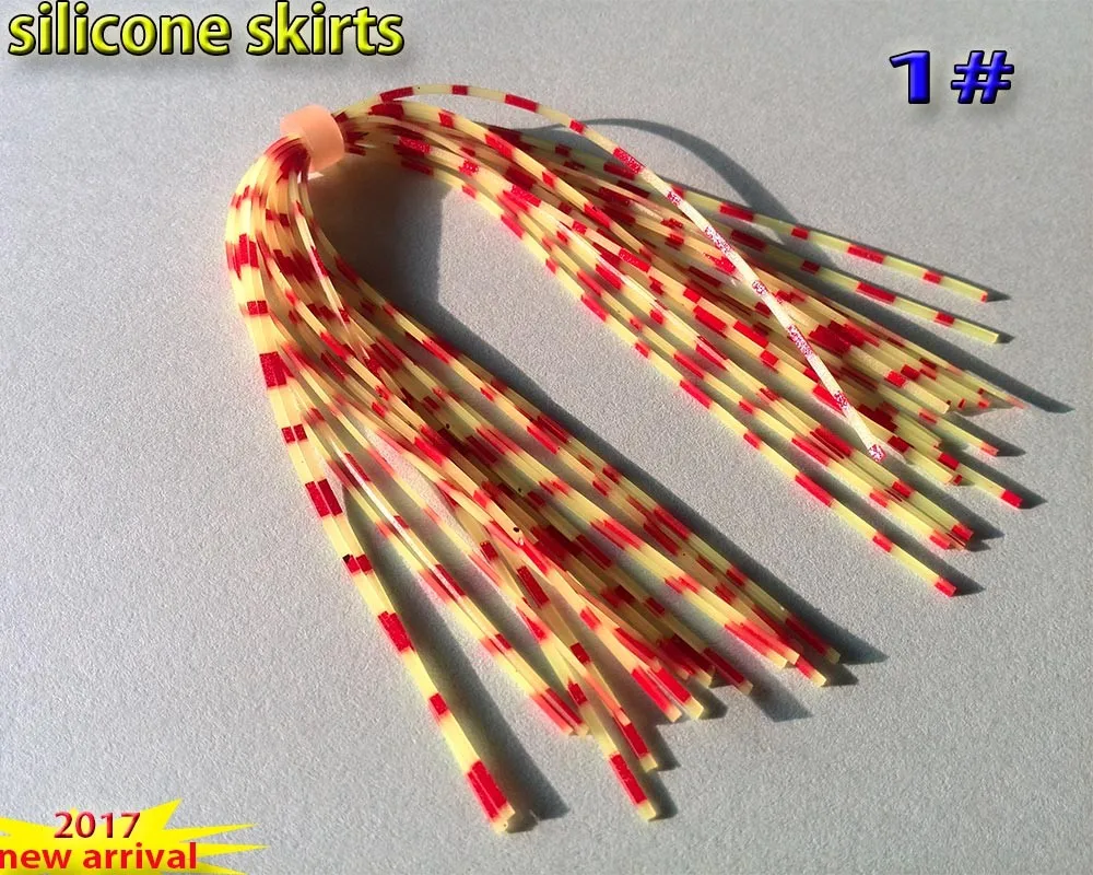 Faldas de pesca de silicona con cuello sonajero y varios colores
