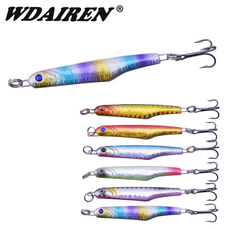 Señuelo Slow Jig Metal con anzuelo triple para pesca vertical - imagen 4