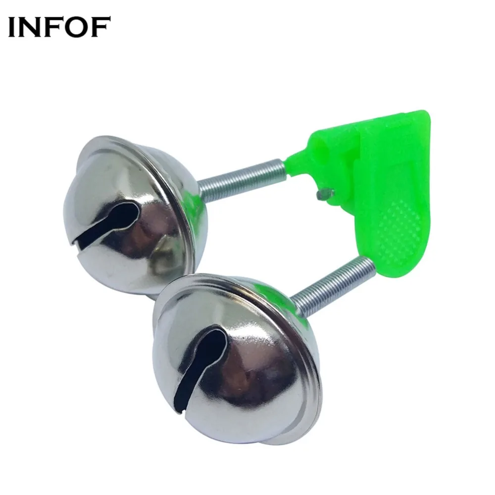 Alarma de picadas doble campana con clip y luz LED para pesca - imagen 2