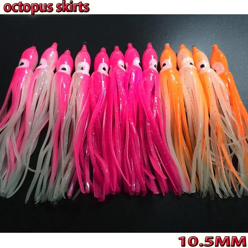 Skirts de Calamar 10,5 cm para Jig – 12 unidades