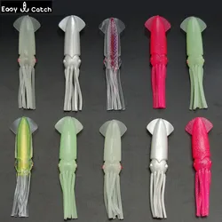 Señuelos de calamar PVC flexible resistente para pesca en agua salada