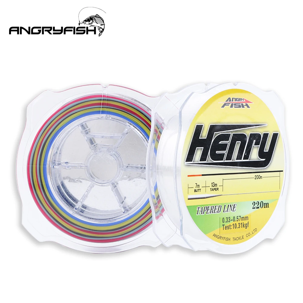 ANGRYFISH Henry – Hilo monofilamento nailon resistente multicolor