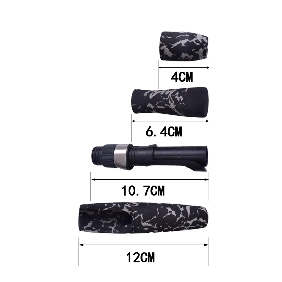 Kit de mango camuflaje negro ajustable para caña spinning y casting - imagen 4
