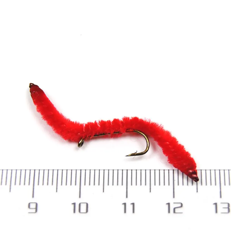 ICERIO Cebo Mosca Gusano San Juan Rojo Ninfa Húmeda Trucha Efectivo