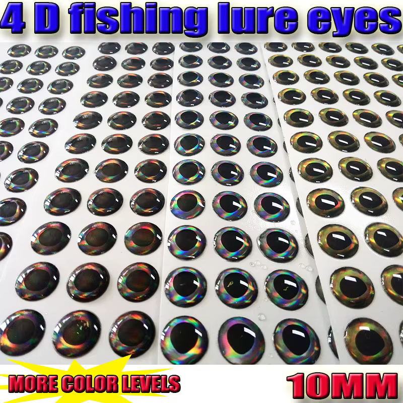 Ojos Adhesivos 4D para Señuelos 10mm – Pack Multicolor