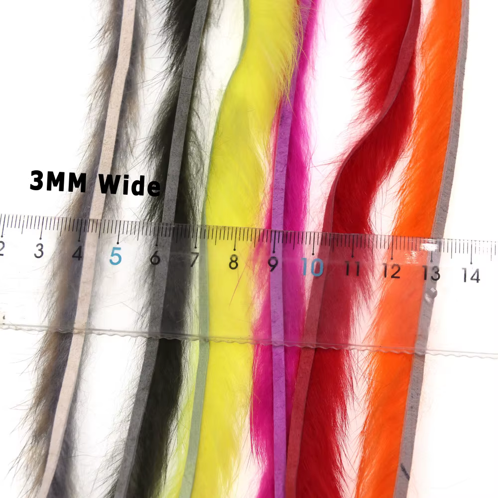 Tiras Zonker angostas 3mm - 6 piezas, colores surtidos para moscas - imagen 5